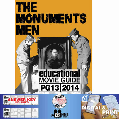 The Monuments Men Movie Guide | Questions | Worksheet (PG13 - 2014) Cover