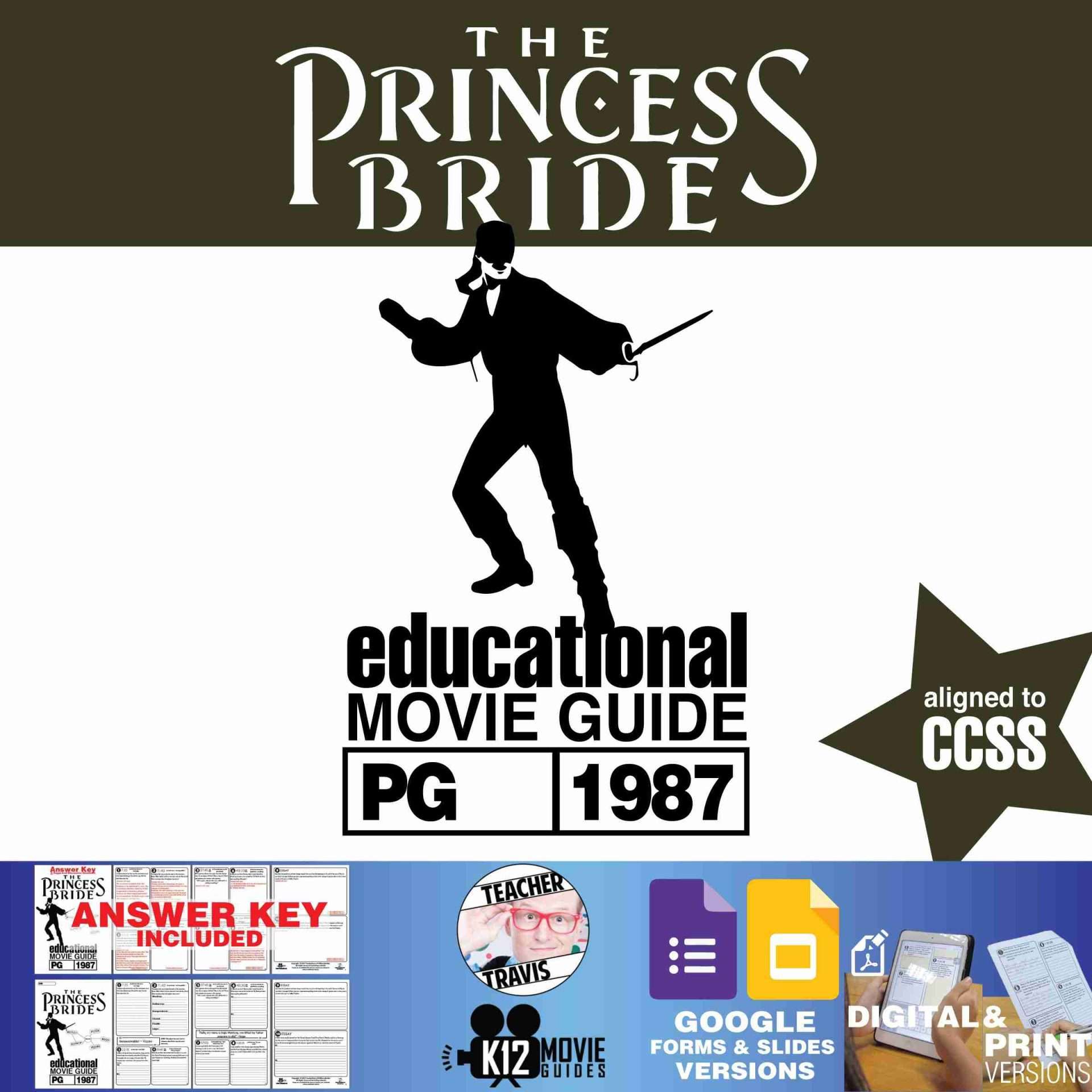 The Princess Bride Movie Guide | Questions | Worksheet | Google Slides (PG-1987) Cover