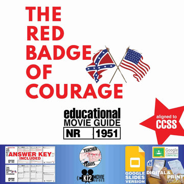 The Red Badge of Courage Movie Guide | Worksheet | Questions (NR - 1951) Cover