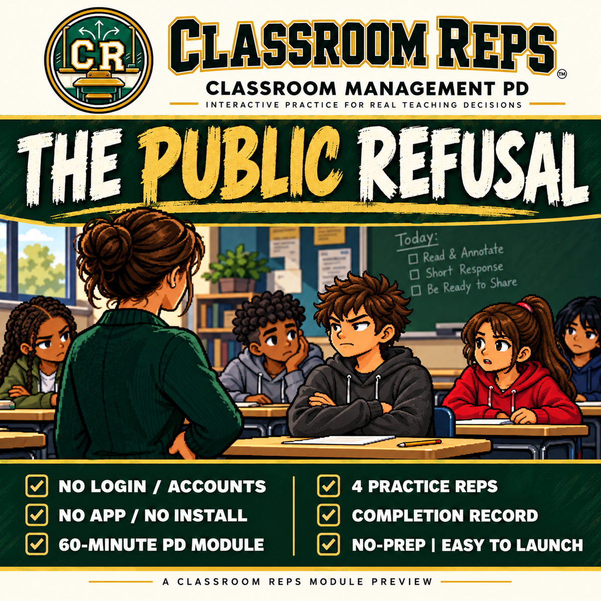 The Public Refusal | FREE Classroom Reps 60-Minute PD Simulation