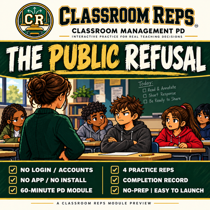 The Public Refusal | FREE Classroom Reps 60-Minute PD Simulation
