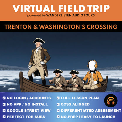 Washington Crossing, Trenton & Princeton VFT App Lesson | Audio + Map + Quiz cover image