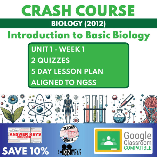 Crash Course Biology | U1W1 | 5 Day FREE Science Curriculum Cover