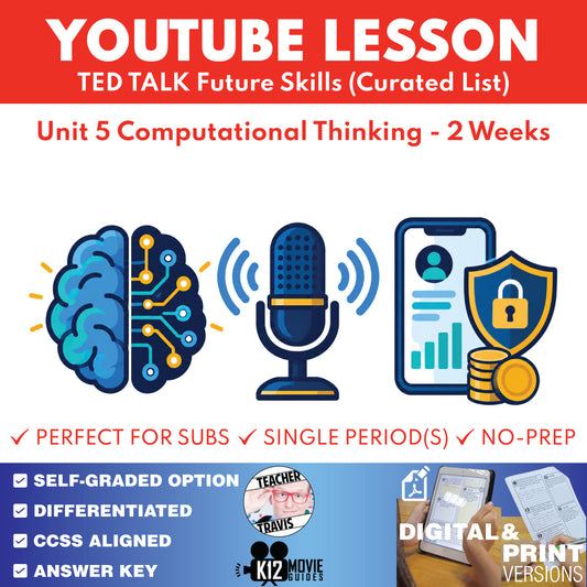 TED Talk Future Skills Unit 5 Computational Thinking 2-week curriculum cover for grades 9–12