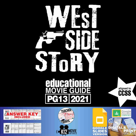 West Side Story Movie Guide | Worksheet | Questions | Google Slides (PG13 - 2021) Cover
