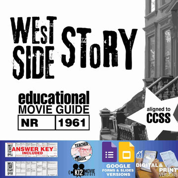 West Side Story Movie Guide | Questions | Worksheet | Google Formats (NR - 1961) Cover