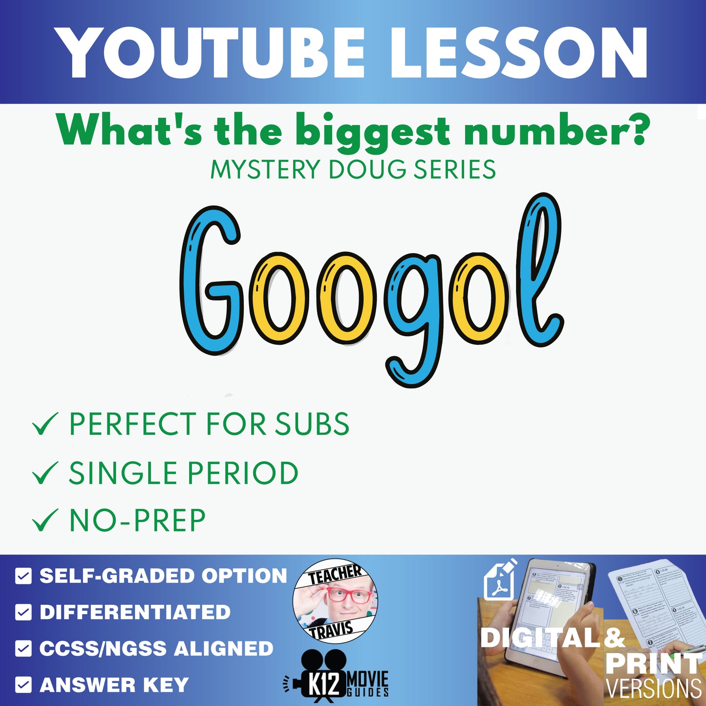 Mystery Doug - What's the Biggest Number - YouTube Video Lesson