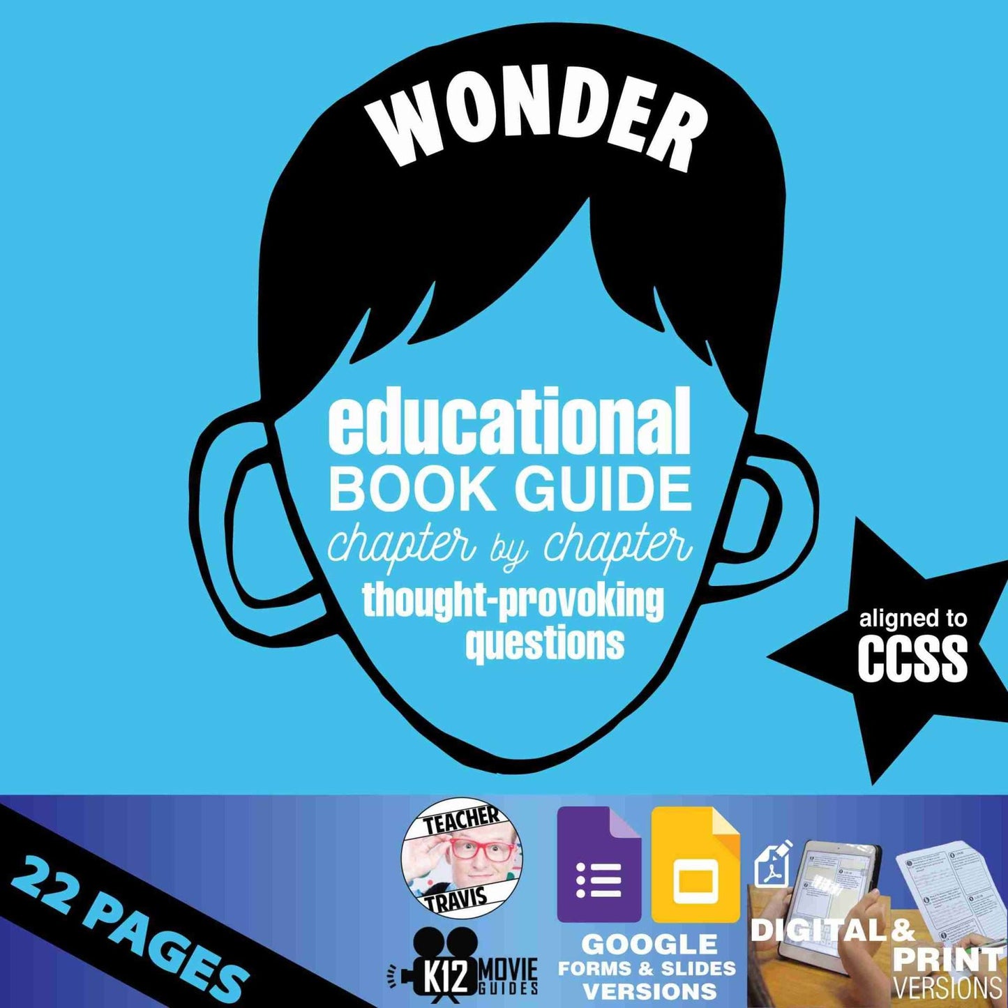 Wonder Book Study Guide - Chapter by Chapter Questions - Google Formats Cover