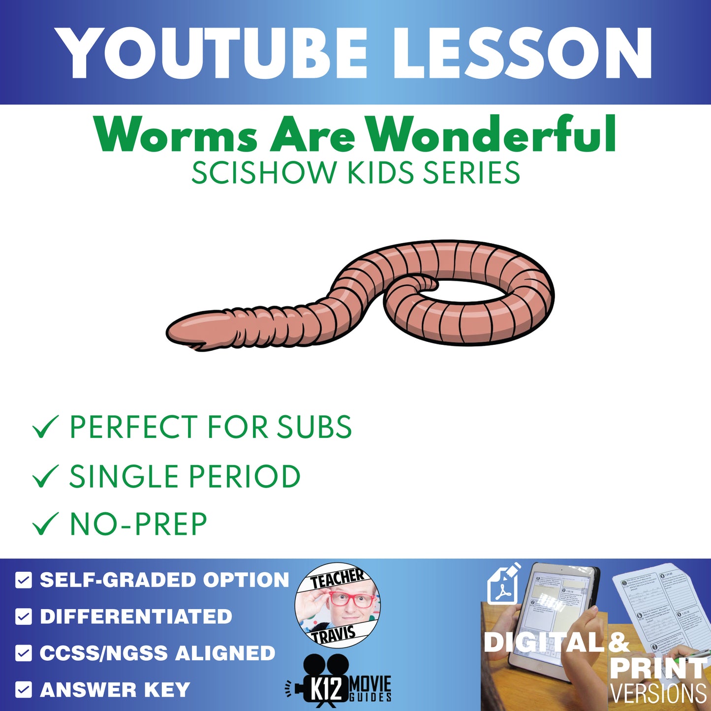 SciShow Kids - Worms Are Wonderful - YouTube Video Lesson