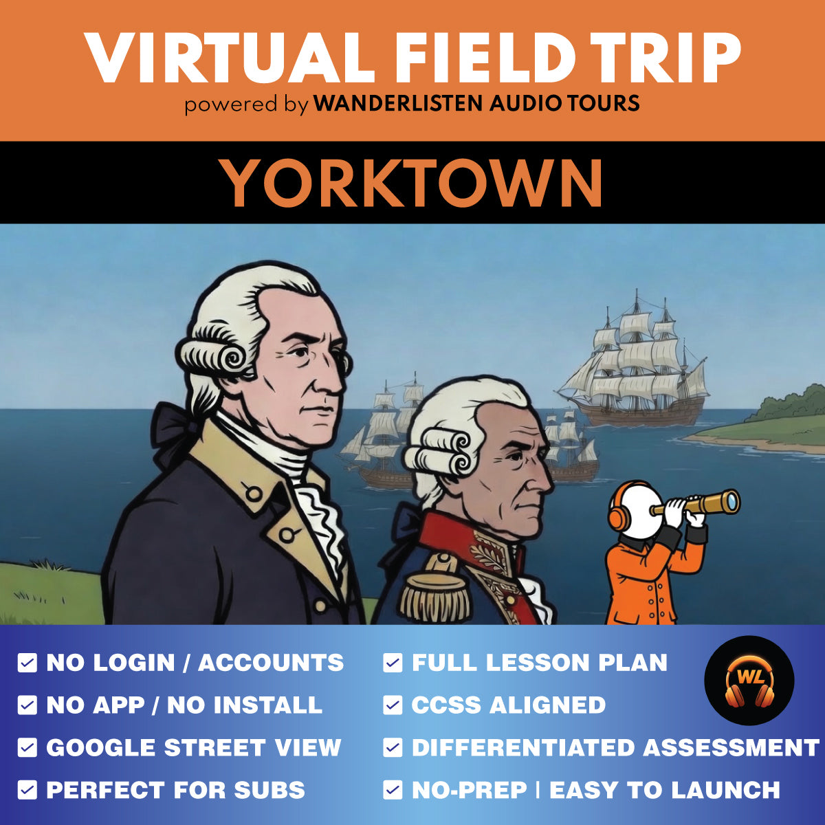 Yorktown Virtual Field Trip App Lesson | Audio + Map + Quiz
