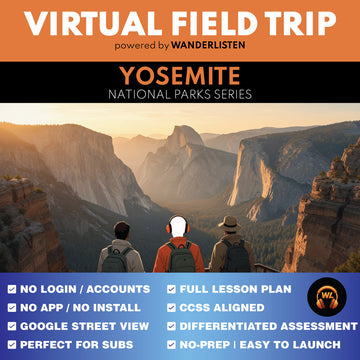 Yosemite National Park Virtual Field Trip App Lesson | Audio + Map + Quiz