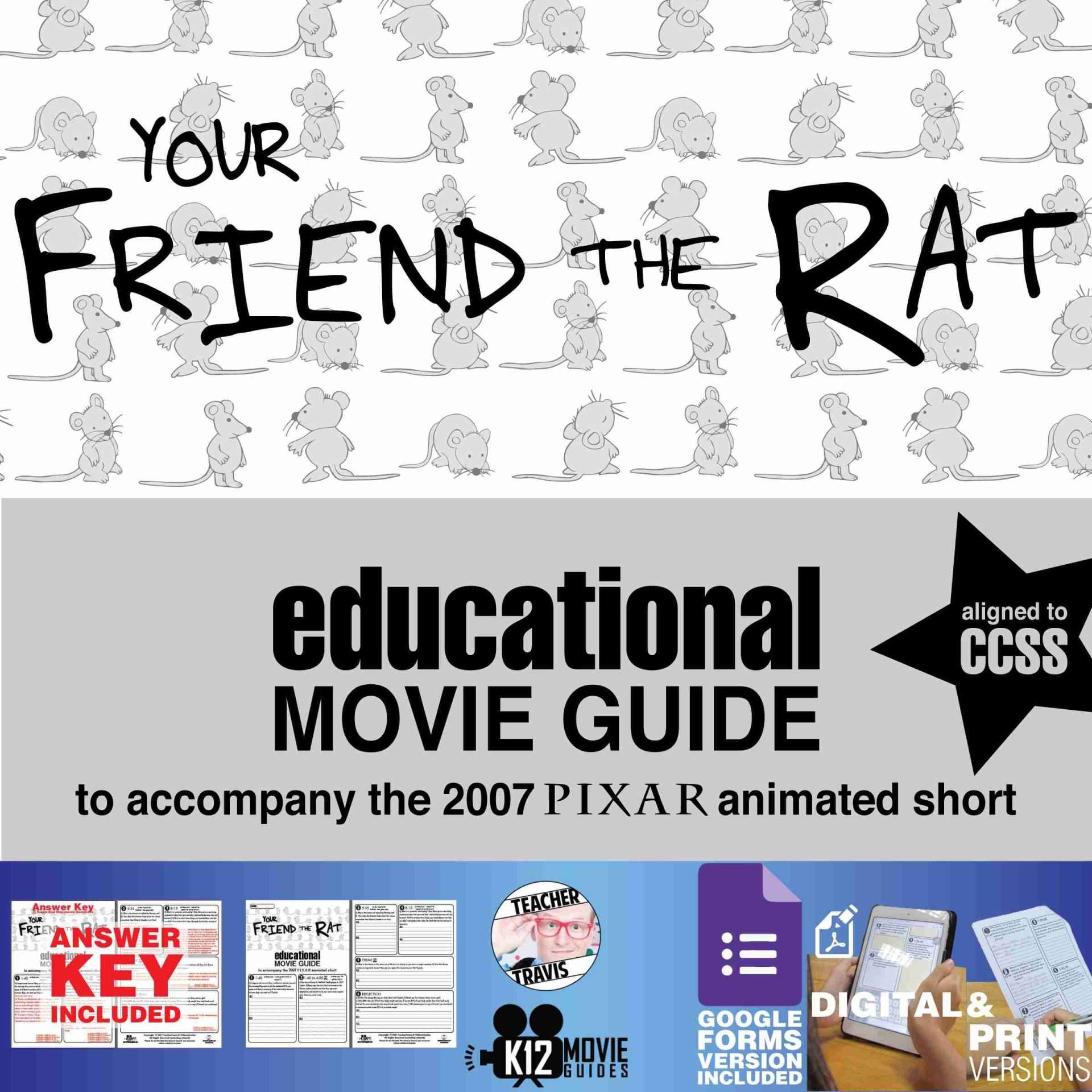 Your Friend the Rat Pixar Short Video Guide | Questions | Worksheet (2007) Cover