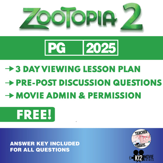 Free Zootopia 2 Movie Questions & Lesson Plan (PG - 2025) | Discussion Prompts