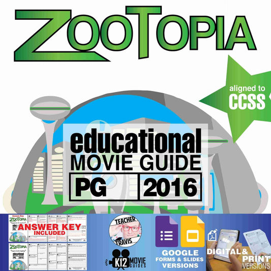 Zootopia Movie Guide | Questions | Worksheet | Google Formats (PG – 2016) Cover