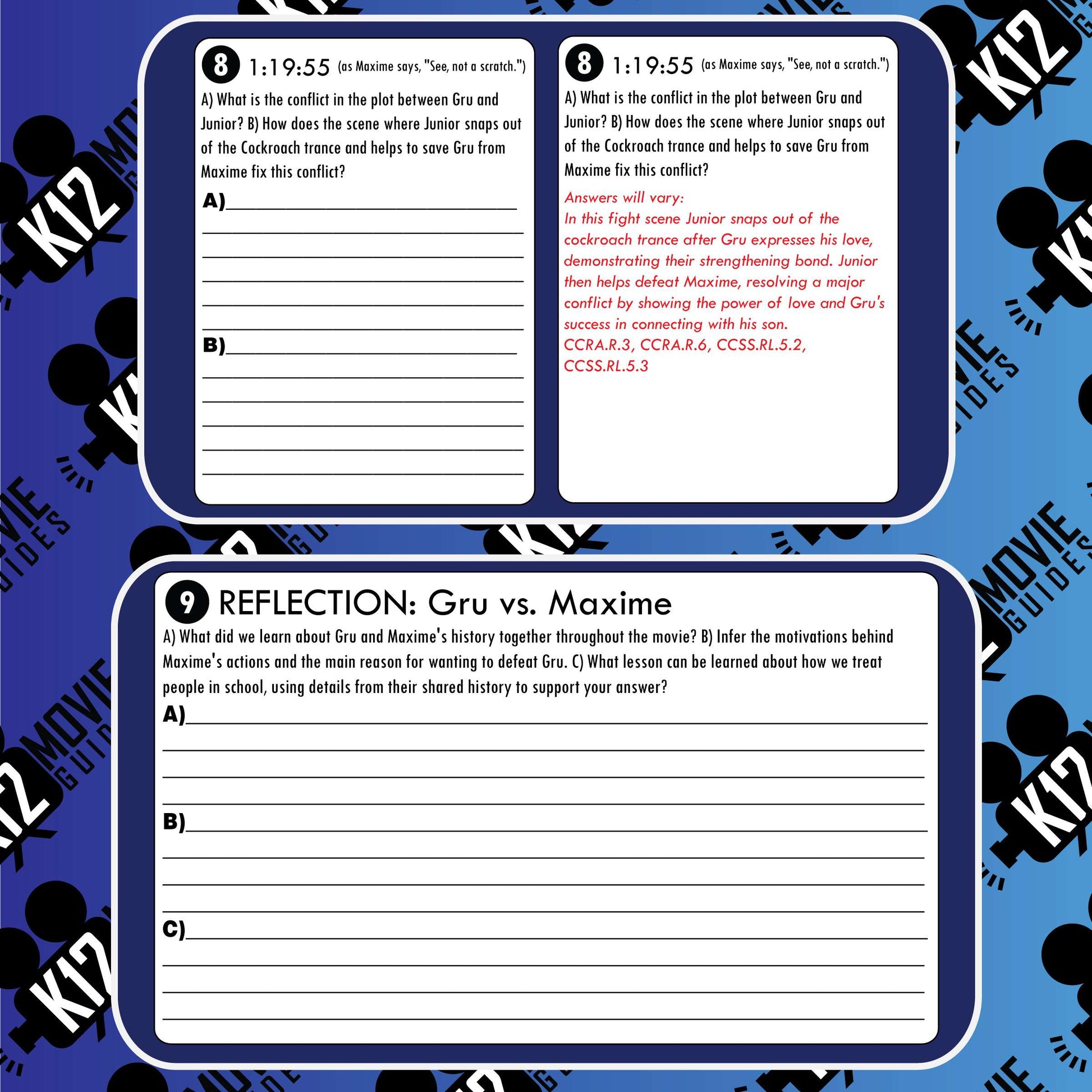 Despicable Me 4 (PG - 2024) Movie Guide Questions Sample